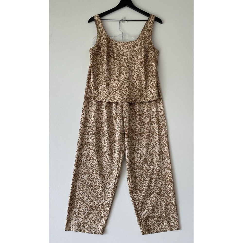 Vintage Victoria's Secret Pajama Set Medium Tank Pants Silky 90s Lounge